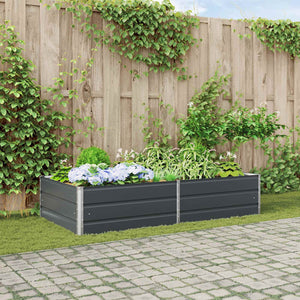 Vidaxl plantenbak antraciet 195 x 100 x 45 cm gegalvaniseerd staal