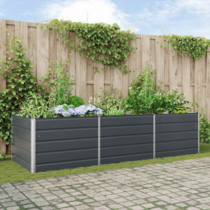 Vidaxl plantenbak antraciet 195 x 100 x 45 cm gegalvaniseerd staal