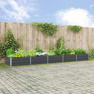 Vidaxl plantenbak antraciet 195 x 100 x 45 cm gegalvaniseerd staal