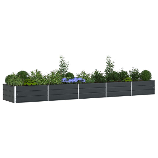Vidaxl plantenbak antraciet 195 x 100 x 45 cm gegalvaniseerd staal