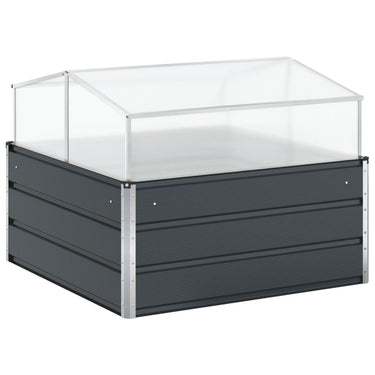 Vidaxl plantenbak antraciet 100 x 100 x 77 cm gegalvaniseerd staal