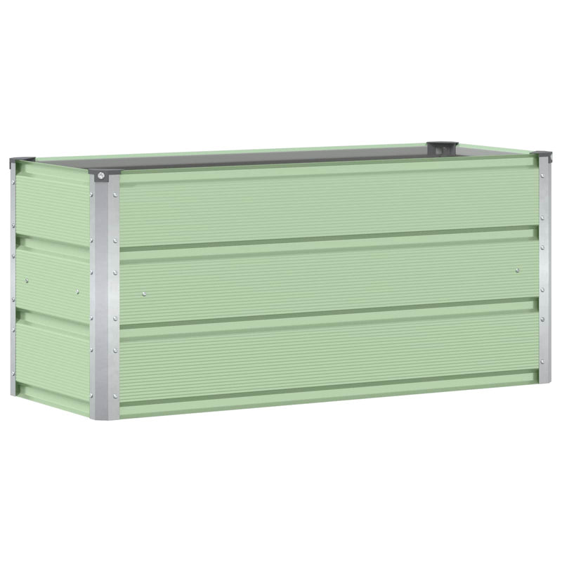 Afbeelding laden in galerijviewer, Vidaxl plantenbak groen 100 x 40 x 45 cm staal
