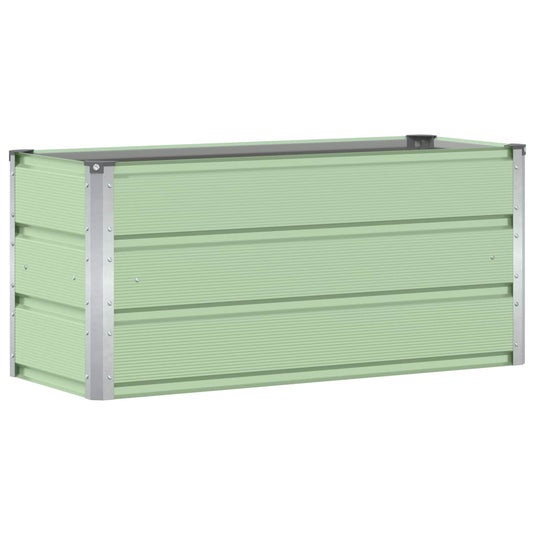 Vidaxl plantenbak groen 100 x 40 x 45 cm staal