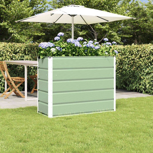 Vidaxl plantenbak groen 100 x 40 x 75 cm staal