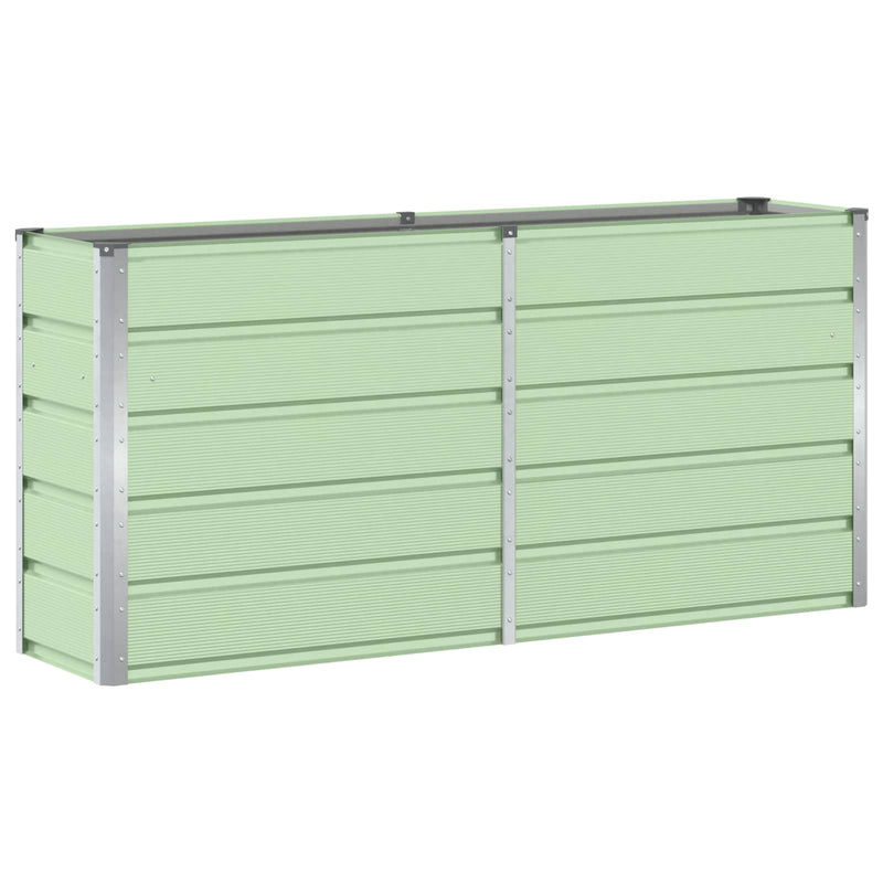 Afbeelding laden in galerijviewer, Vidaxl plantenbak groen 160 x 40 x 75 cm staal
