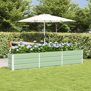 Vidaxl plantenbak groen 240 x 40 x 45 cm staal
