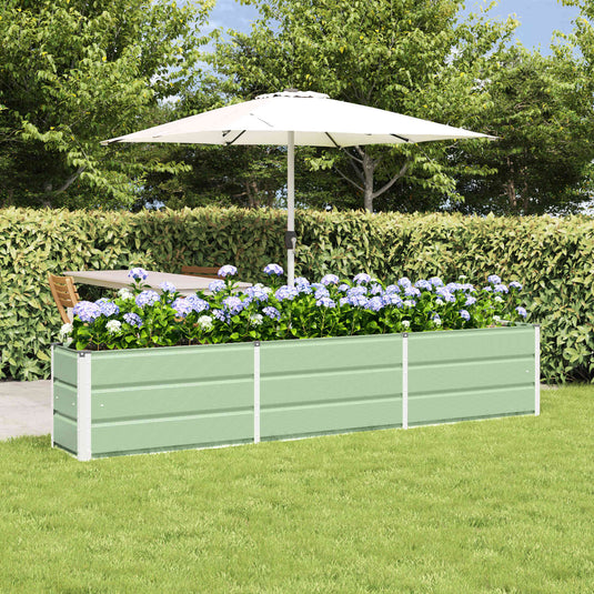 Vidaxl plantenbak groen 240 x 40 x 45 cm staal