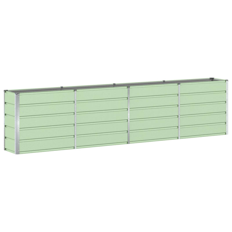 Afbeelding laden in galerijviewer, Vidaxl plantenbak groen 160 x 40 x 75 cm staal
