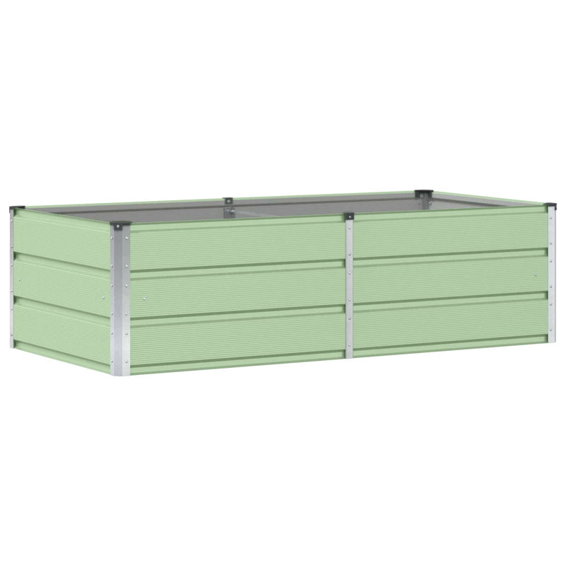 Afbeelding laden in galerijviewer, Vidaxl plantenbak groen 160 x 80 x 45 cm staal
