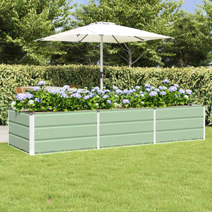 Vidaxl plantenbak groen 240 x 80 x 45 cm staal