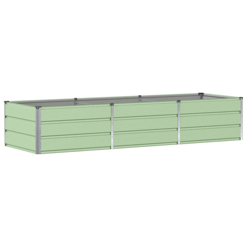 Afbeelding laden in galerijviewer, Vidaxl plantenbak groen 240 x 80 x 45 cm staal
