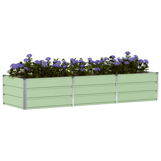 Vidaxl plantenbak groen 240 x 80 x 45 cm staal