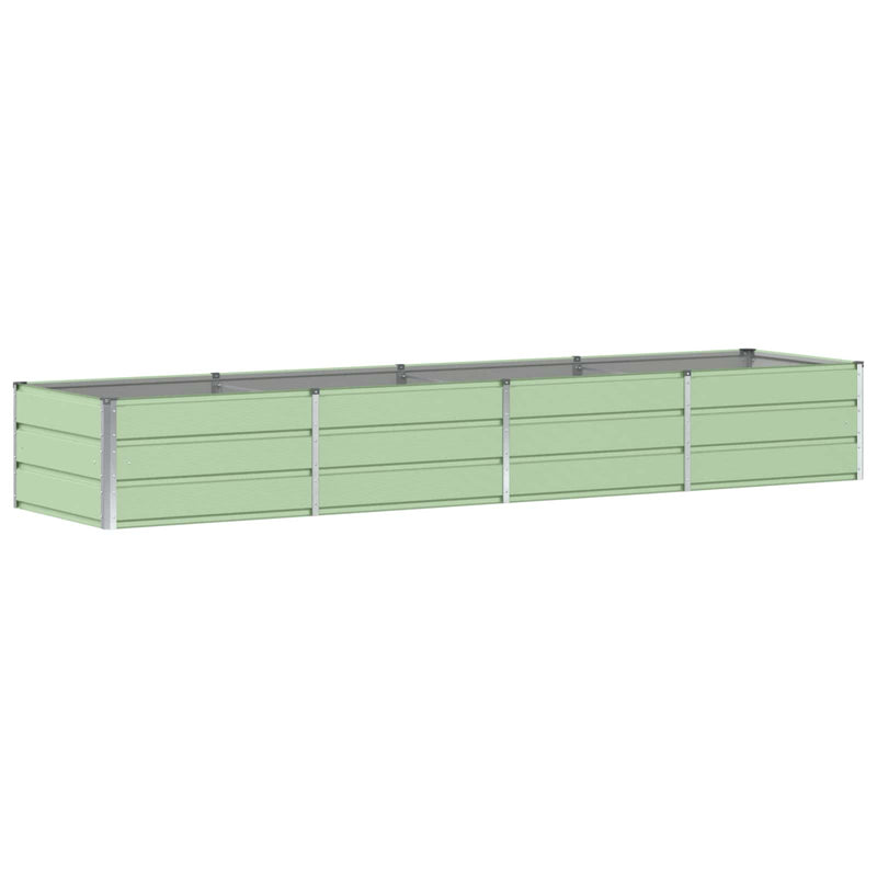 Afbeelding laden in galerijviewer, Vidaxl plantenbak groen 320 x 80 x 45 cm staal
