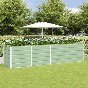 Vidaxl plantenbak groen 240 x 80 x 75 cm staal