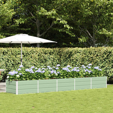 Vidaxl plantenbak groen 400 x 80 x 45 cm staal