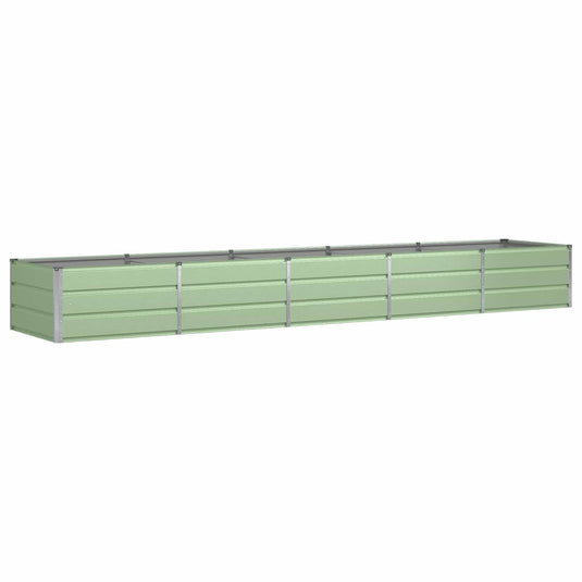 Vidaxl plantenbak groen 400 x 80 x 45 cm staal