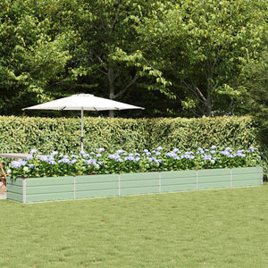 Vidaxl plantenbak groen 600 x 80 x 45 cm staal
