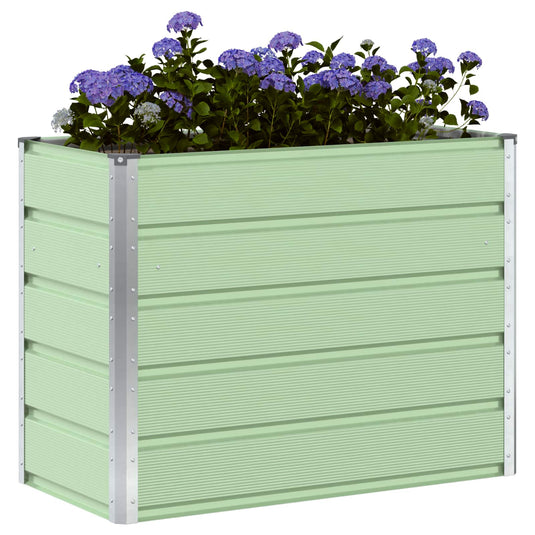 Vidaxl plantenbak pastelgroen 480 x 50 x 45 cm gegalvaniseerd staal