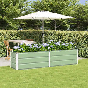 Vidaxl plantenbak pastelgroen 480 x 50 x 45 cm gegalvaniseerd staal