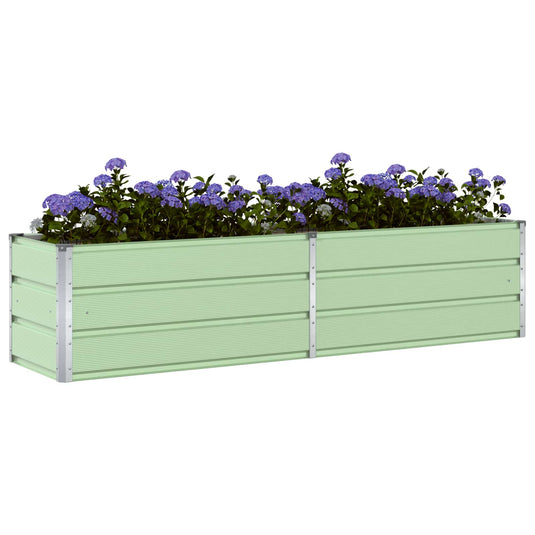 Vidaxl plantenbak pastelgroen 480 x 50 x 45 cm gegalvaniseerd staal