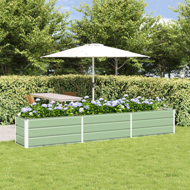 Vidaxl plantenbak pastelgroen 480 x 50 x 45 cm gegalvaniseerd staal