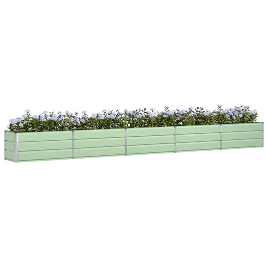 Vidaxl plantenbak pastelgroen 480 x 50 x 45 cm gegalvaniseerd staal