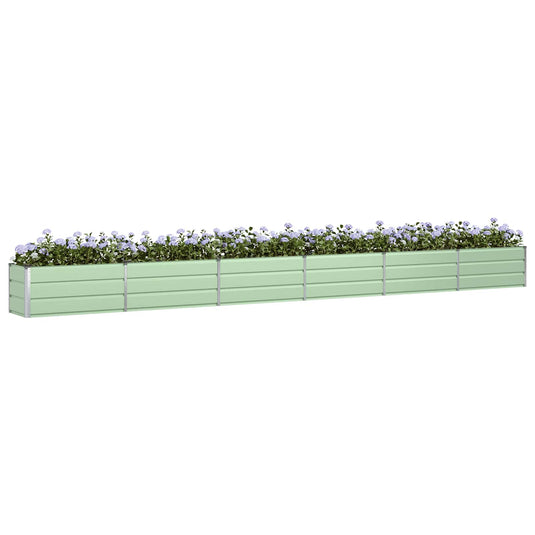 Vidaxl plantenbak pastelgroen 480 x 50 x 45 cm gegalvaniseerd staal