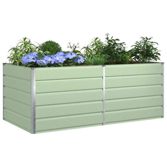 Vidaxl plantenbak pastelgroen 195 x 100 x 45 cm gegalvaniseerd staal