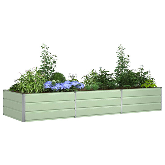 Vidaxl plantenbak pastelgroen 195 x 100 x 45 cm gegalvaniseerd staal