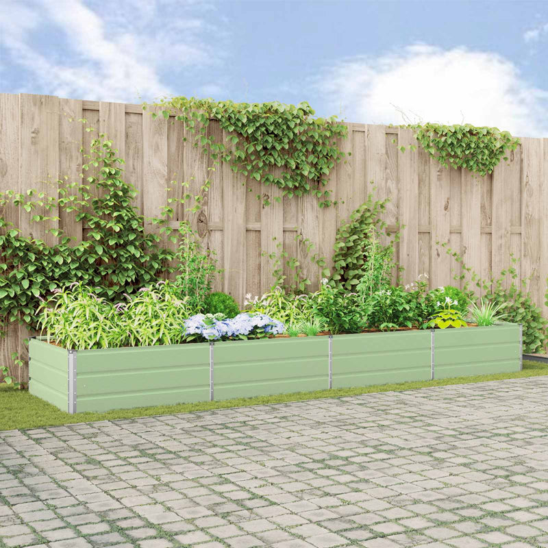 ギャラリービューアに画像をロードする, Vidaxl plantenbak pastelgroen 195 x 100 x 45 cm gegalvaniseerd staal
