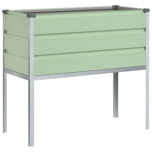 Vidaxl plantenbak pastelgroen 100 x 45 x 90 cm gegalvaniseerd staal