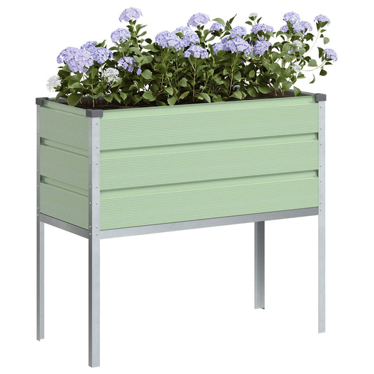 Vidaxl plantenbak pastelgroen 100 x 45 x 90 cm gegalvaniseerd staal