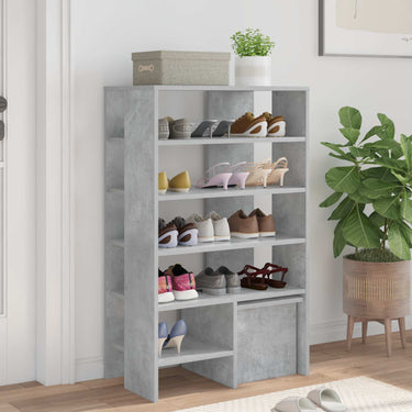 Vidaxl schoenenkast met plank 2 pcs beton grijs bewerkt hout