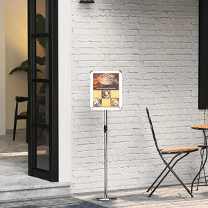 Vidaxl beurs displays zilver 25 x 25 x 125 cm aluminium