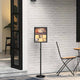 Vidaxl beurs displays zwart 25 x 25 x 125 cm aluminium