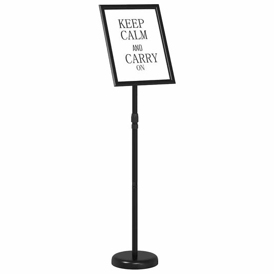 Vidaxl beurs displays zwart 25 x 25 x 125 cm aluminium