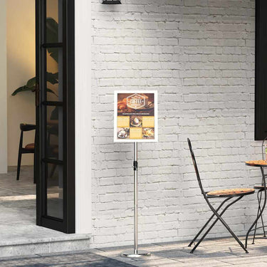 Vidaxl beurs displays zilver 25 x 25 x 125 cm aluminium
