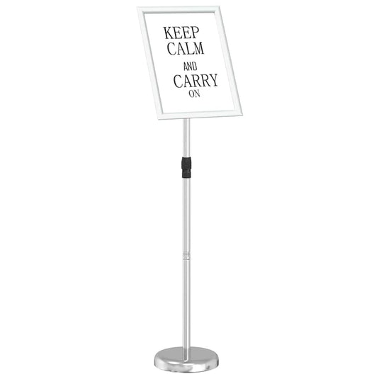 Vidaxl beurs displays zilver 25 x 25 x 125 cm aluminium