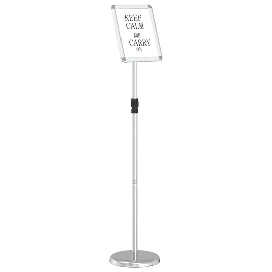 Vidaxl beurs displays zilver 25 x 25 x 125 cm aluminium