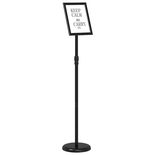 Vidaxl beurs displays zwart 25 x 25 x 125 cm aluminium