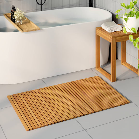 Vidaxl badmat bruin 100 x 60 cm massief acaciahout