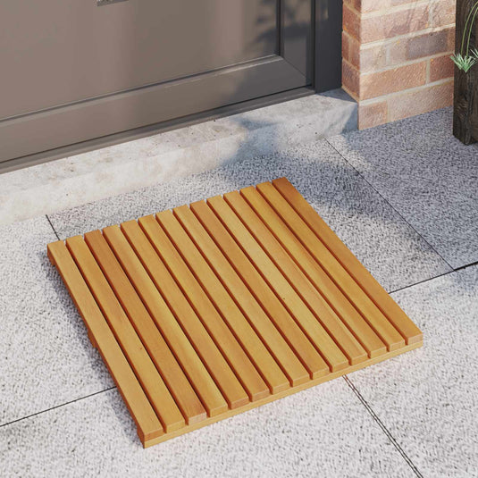 Vidaxl badmat effen bruin 50 x 50 cm hout