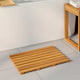 Vidaxl badmat effen bruin 100 x 53 cm hout