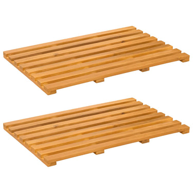 Vidaxl badmat effen bruin 100 x 53 cm hout