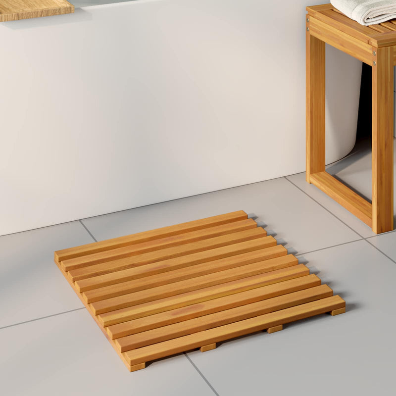 Afbeelding laden in galerijviewer, Vidaxl badmat effen bruin 100 x 53 cm hout
