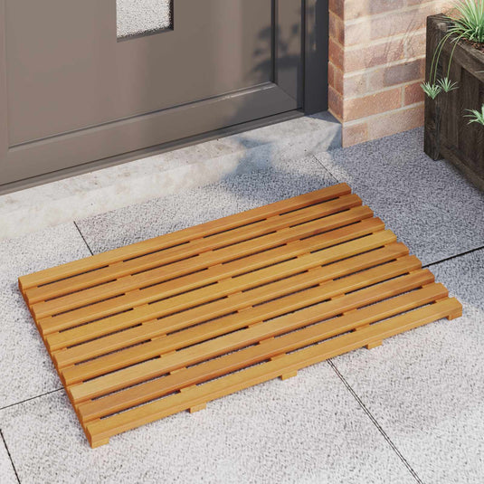Vidaxl badmat effen bruin 100 x 53 cm hout