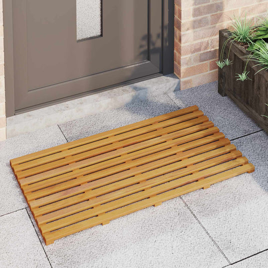 Vidaxl badmat effen bruin 100 x 53 cm hout
