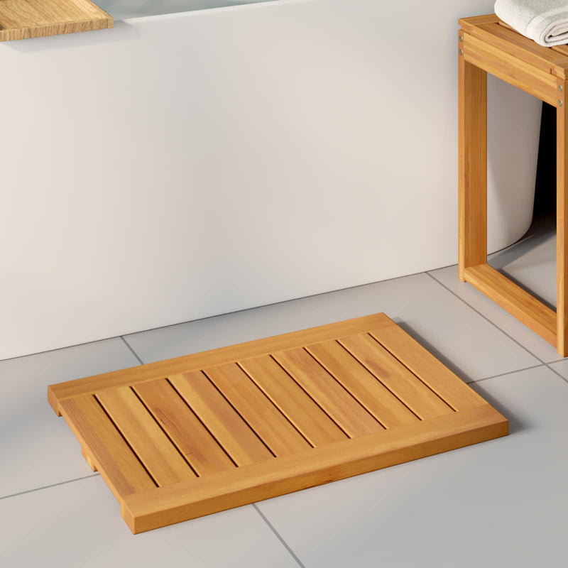 Afbeelding laden in galerijviewer, Vidaxl badmat effen bruin 60 x 40 cm hout
