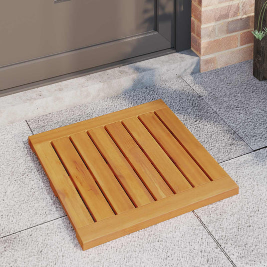 Vidaxl badmat effen bruin 50 x 50 cm hout