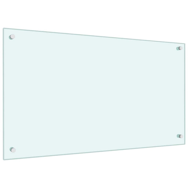 Afbeelding laden in galerijviewer, Vidaxl keuken spatscherm 2 pcs wit 90 x 50 cm gehard glas
